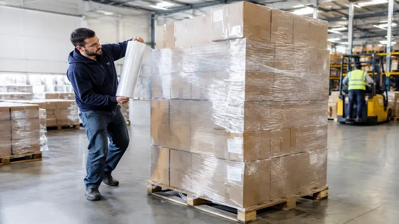large plastic wrap roll